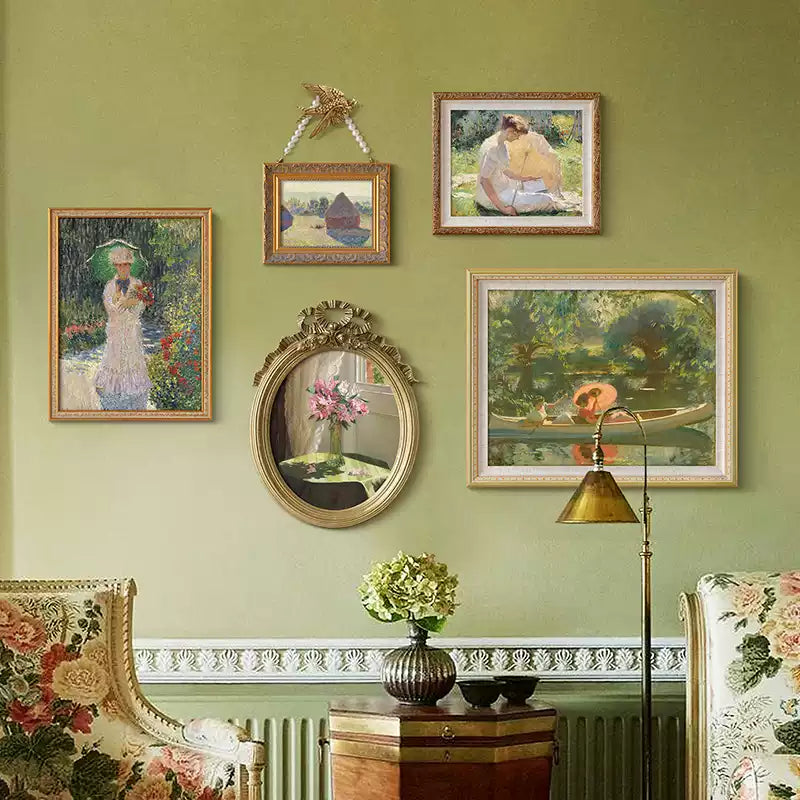 Vintage French Wall Painting Set