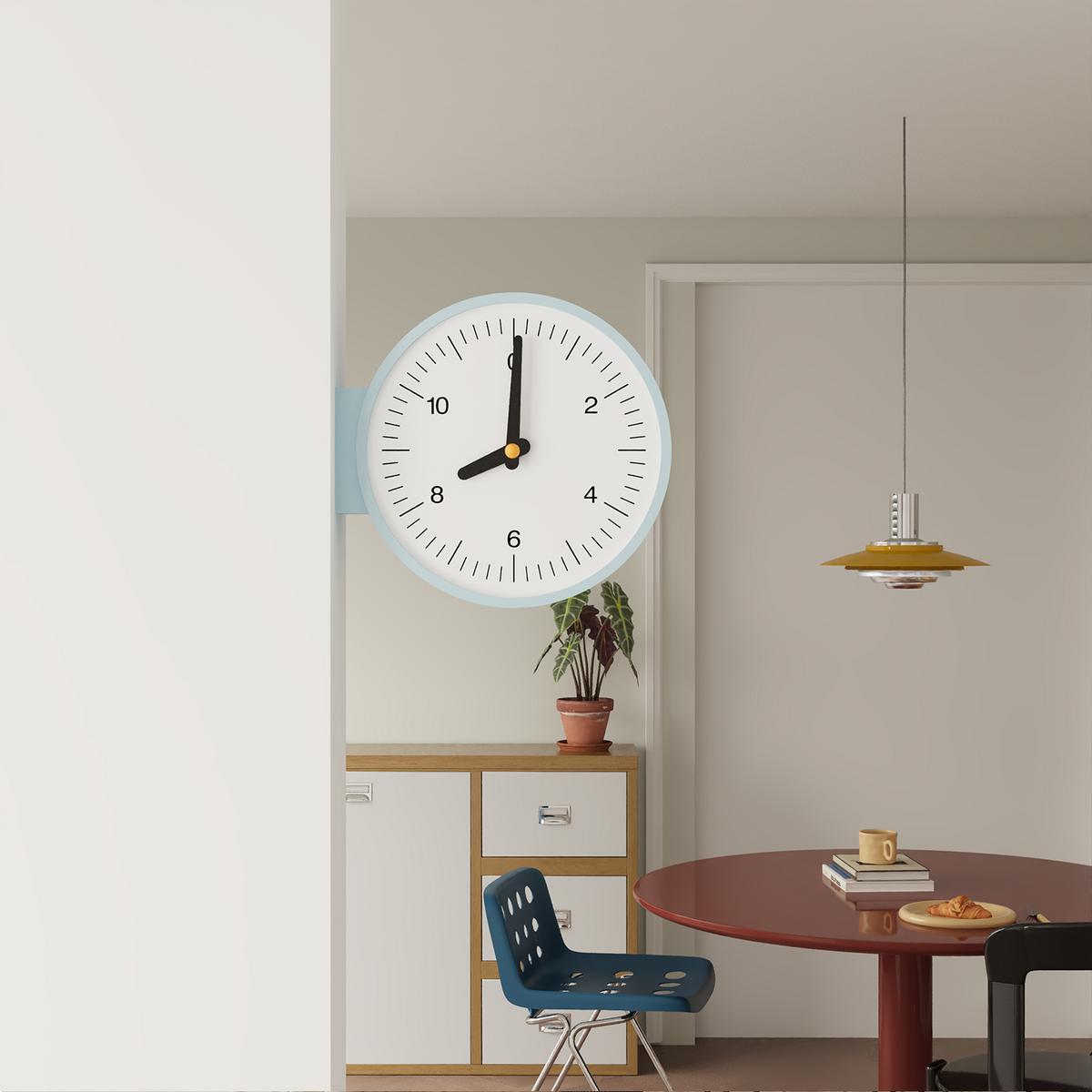 Minimalism Double-Sided Clock