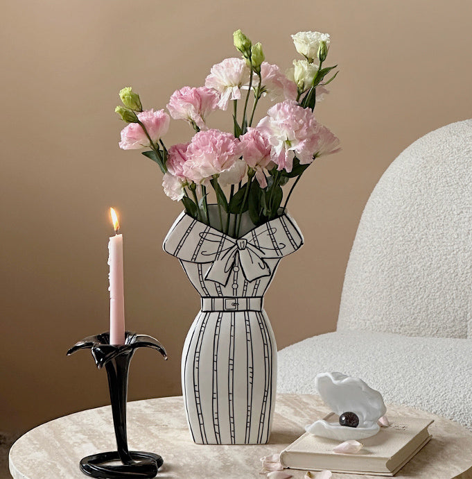 Dress-Inspired Ceramic Vase