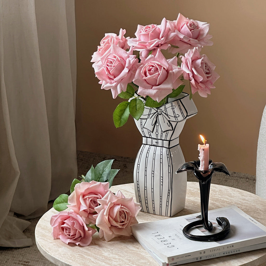 Dress-Inspired Ceramic Vase