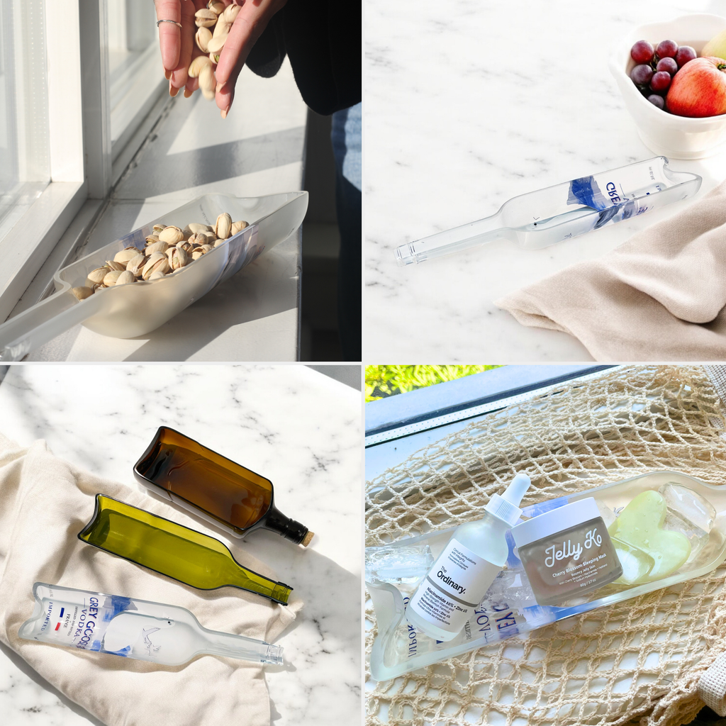 Grey Goose Vodka Bottle Glass Platter