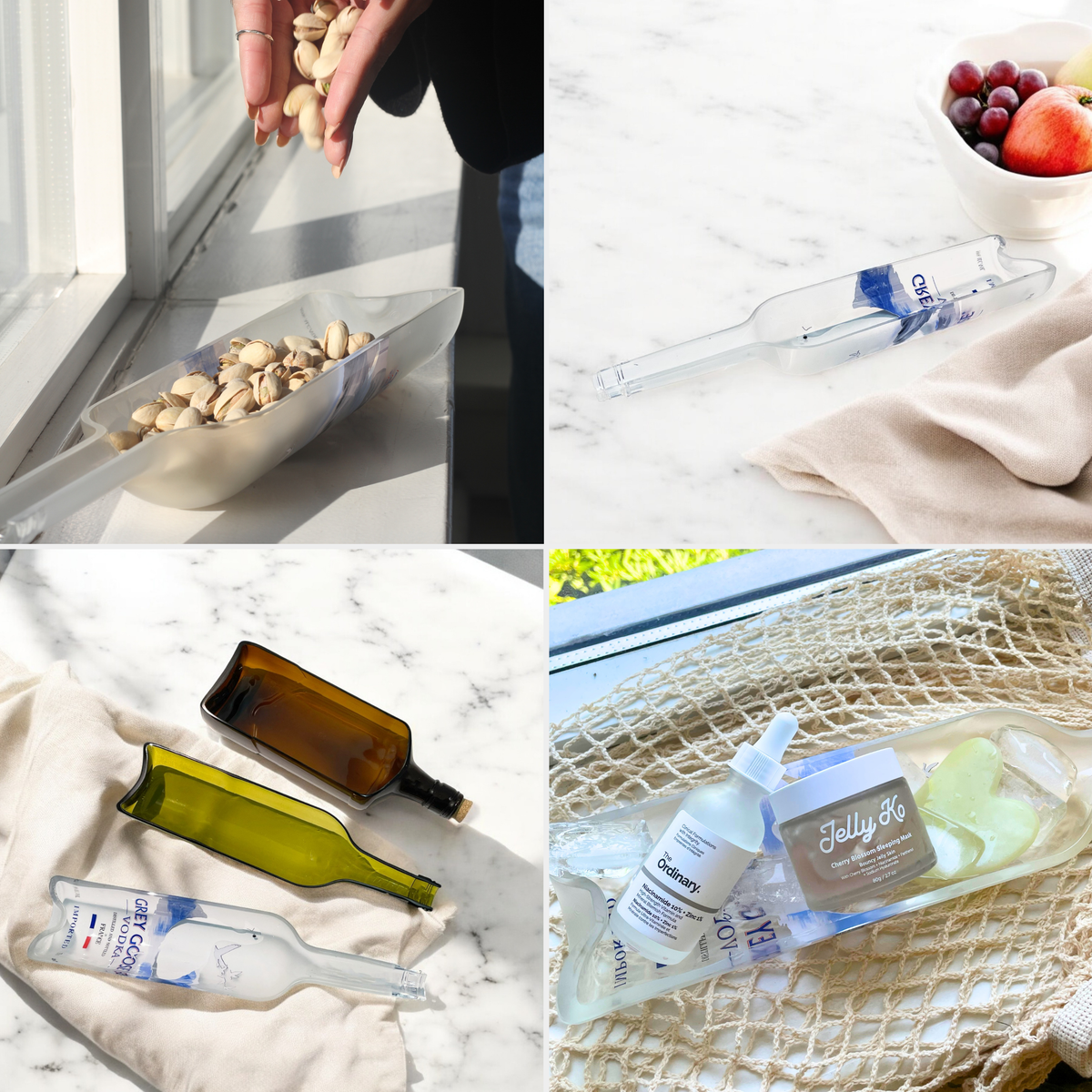 Grey Goose Vodka Bottle Glass Platter