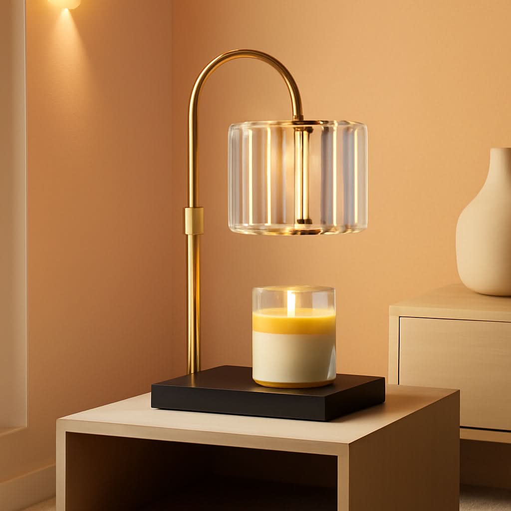 Black Candle Warmer Lamp With Smart Programmable Dimmer