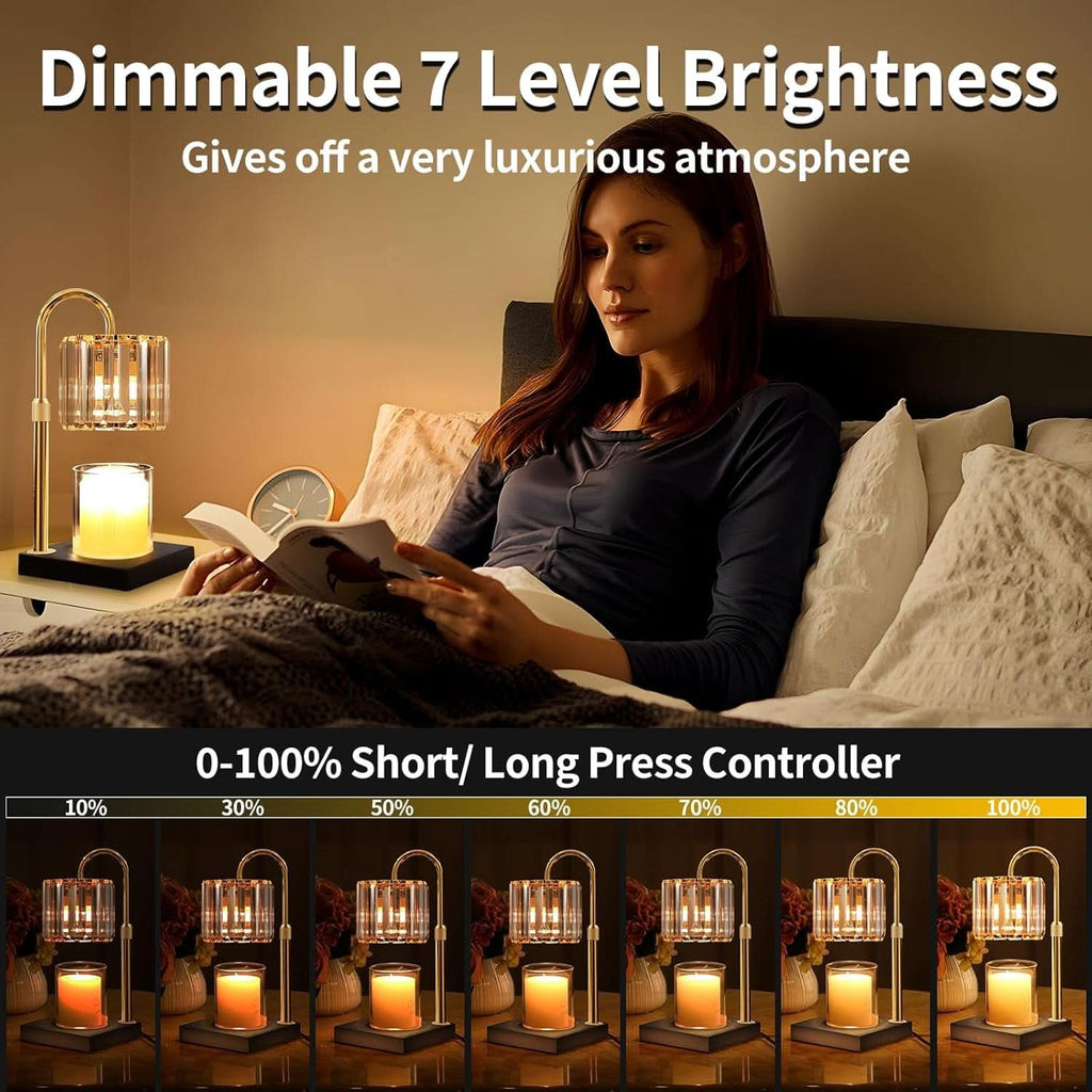 Black Candle Warmer Lamp With Smart Programmable Dimmer